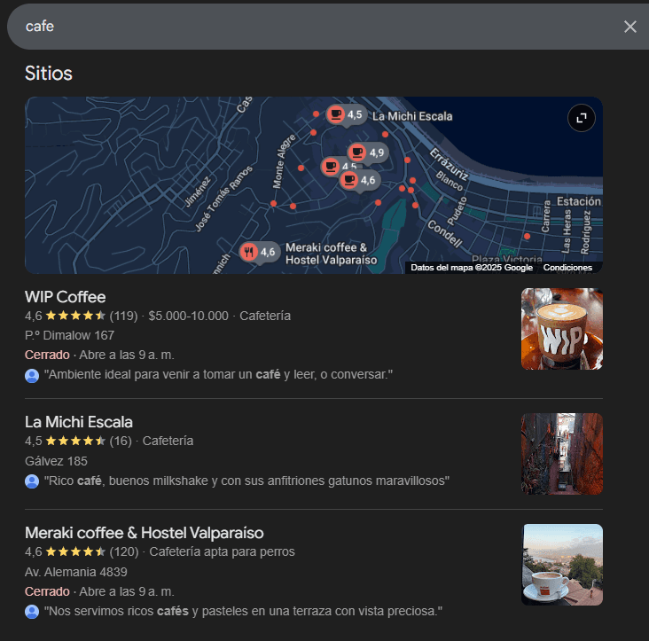 Resultados Local Pack